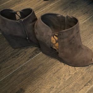 Platform ankle booties